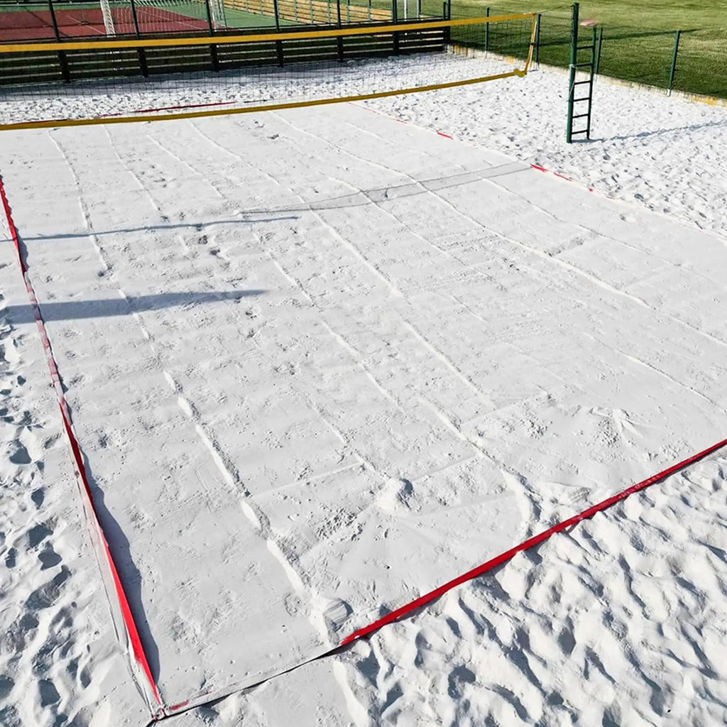 Beach Volleyball Lines Equipment Portable 8M Long Red Lines Marking Court Marker for Sand Training Beach Party Outdoor Sports